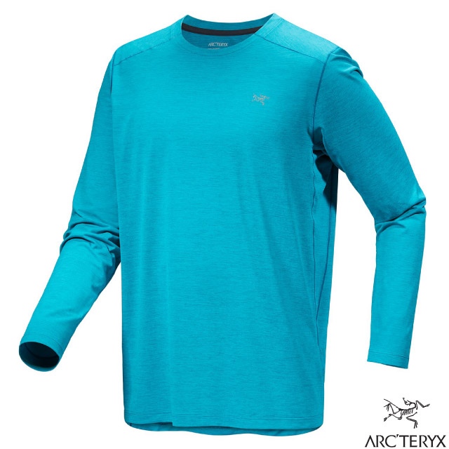 【ARCTERYX 始祖鳥】男 Cormac 快乾長袖圓領衫.T恤.休閒衫.運動上衣/X000007665 深熱帶魚雜藍✿30E010
